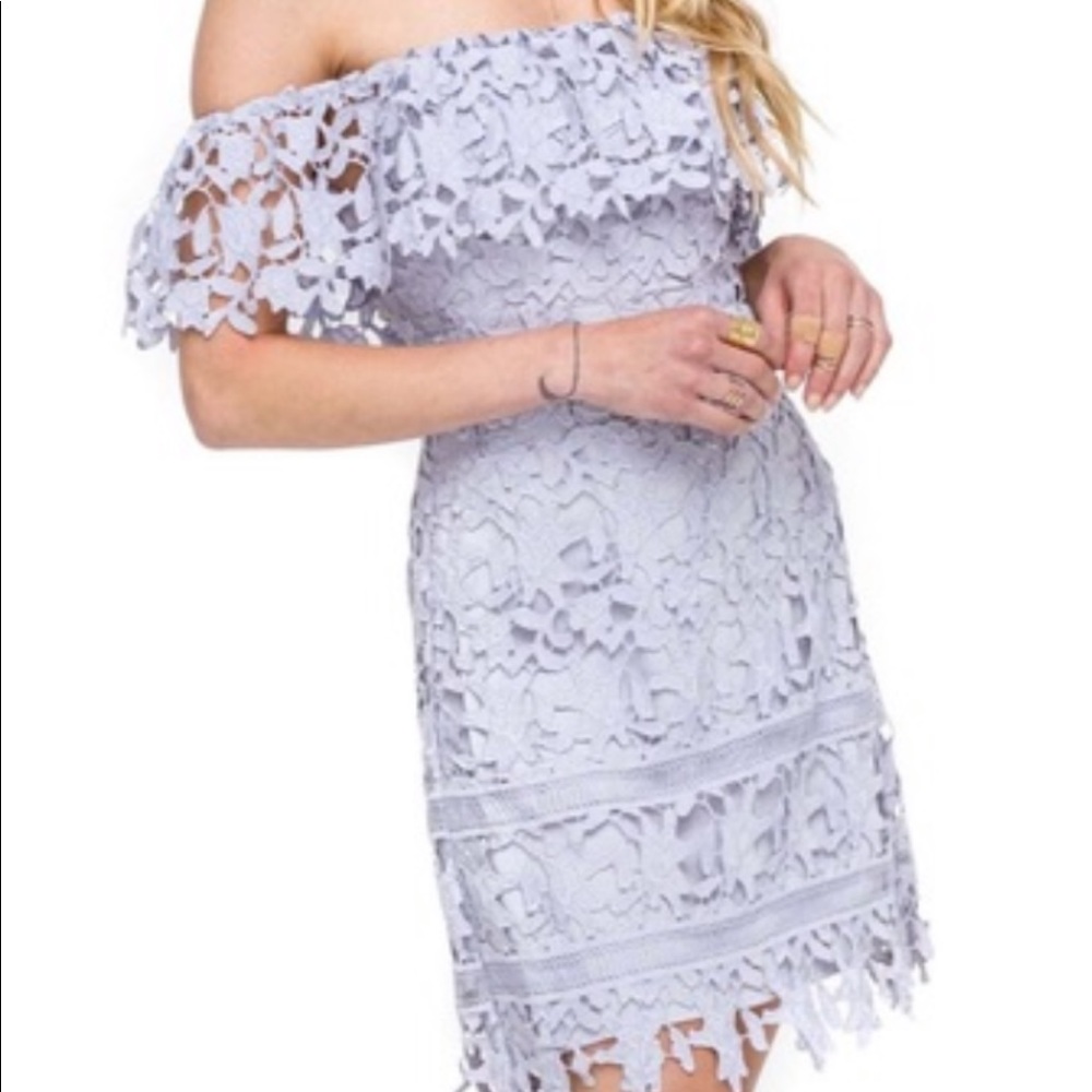 ASTR the Label Lilac Off-the-Shoulder Dress